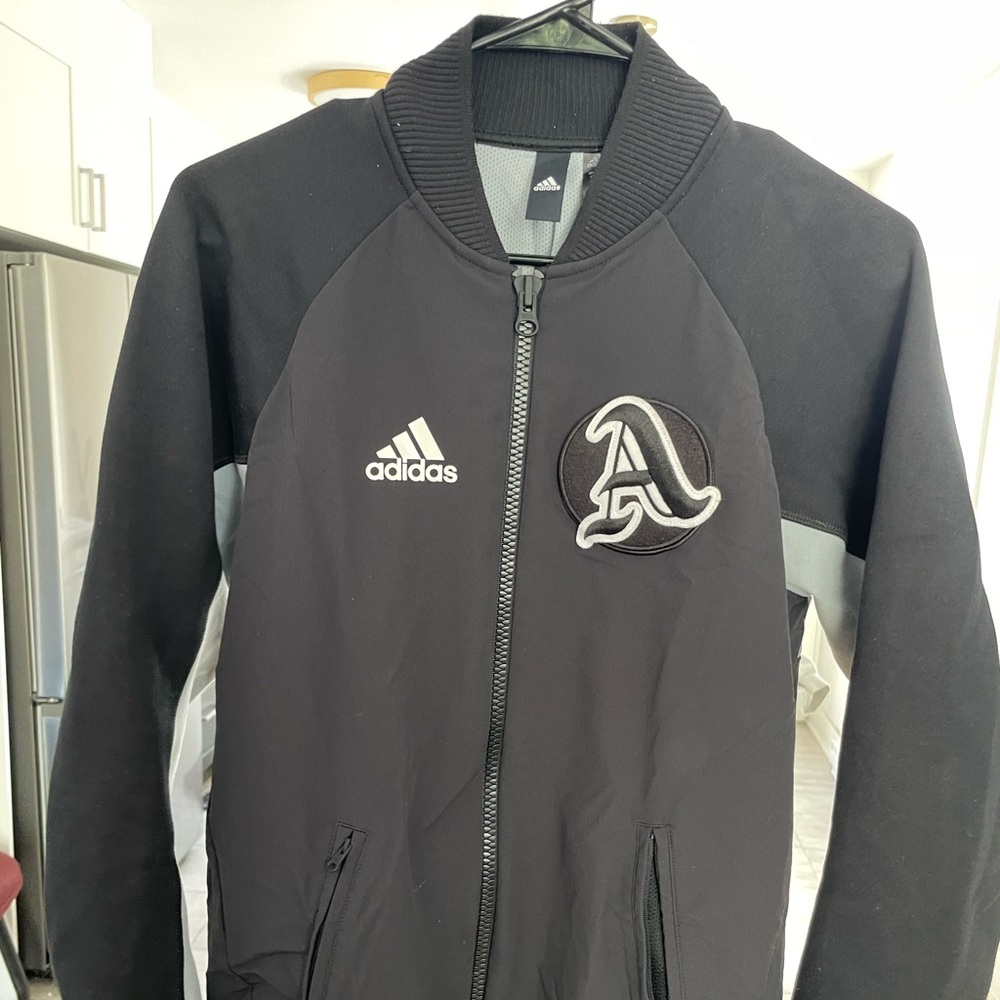 Adidas Originals Men's Lightweight Varsity Jacket Black Size Small